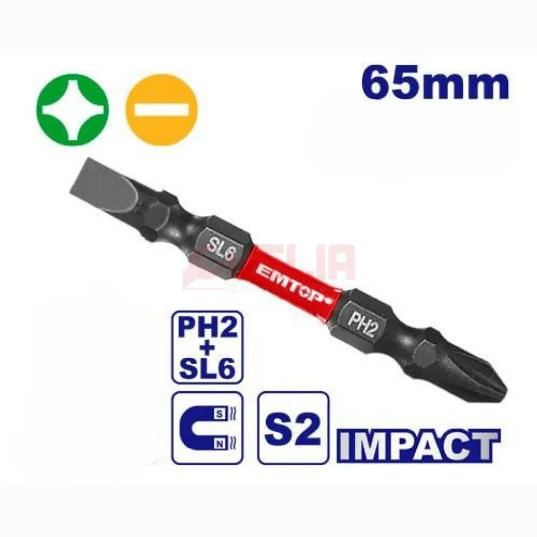Embout de tournevis à percussion 65MM EMTOP ESBTMHL133 (1) Embout de tournevis à percussion 65MM EMTOP ESBTMHL133
