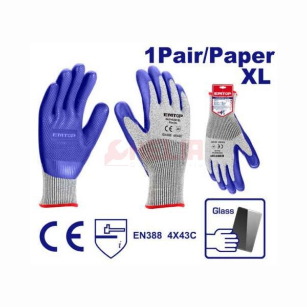 Gants de résistance aux coupures EMTOP EXGV0301XL