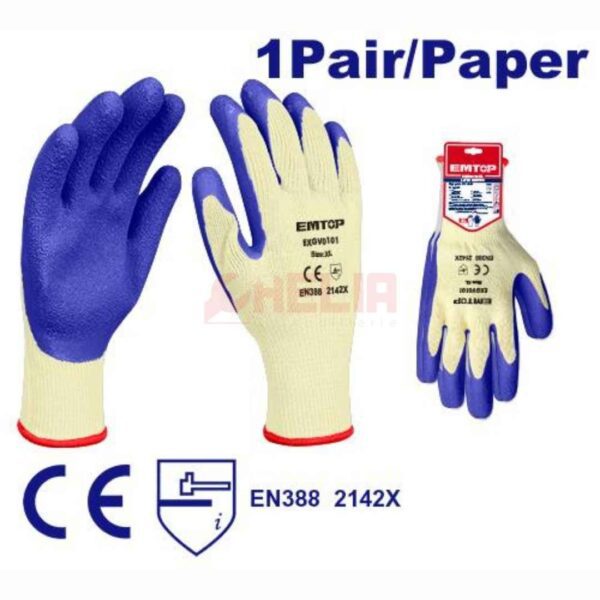 Gants en latex EMTOP EXGV0101XL