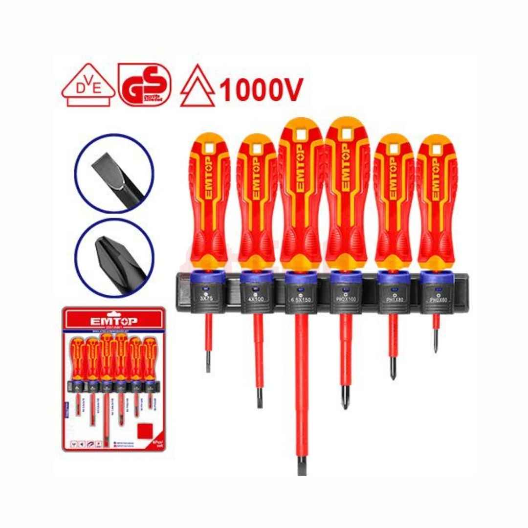 Jeu tournevis isolant 6PC EMTOP ESSTJS061 (2) Jeu tournevis isolant 6PC EMTOP ESSTJS061