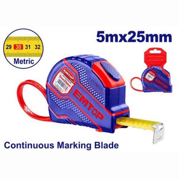 Mètre 5MX25MM antichoc EMTOP EMTP25202