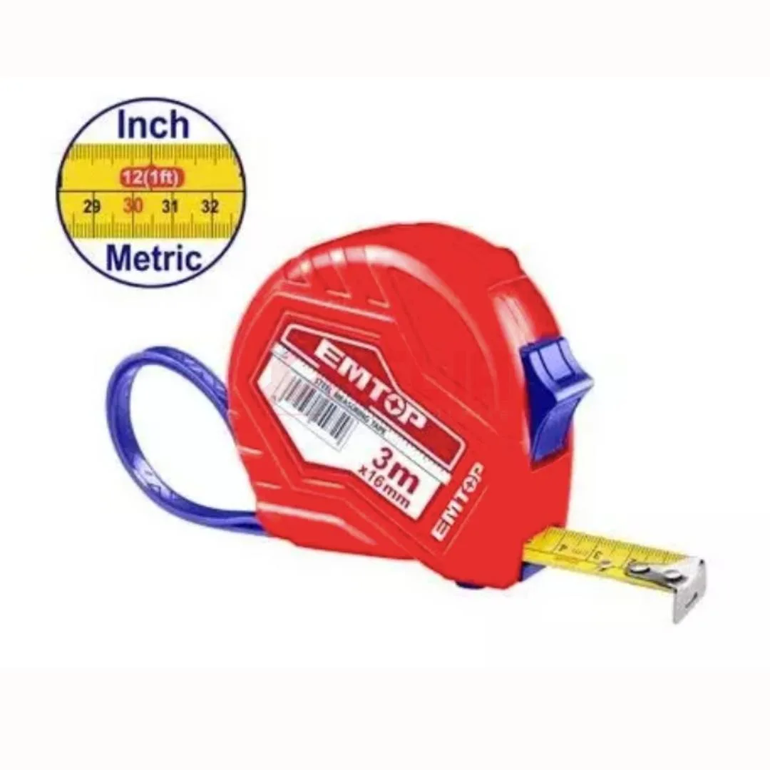 Mètre ruban 3MX16MM EMTOP EMTP13101(1) Mètre ruban 3MX16MM EMTOP EMTP13101