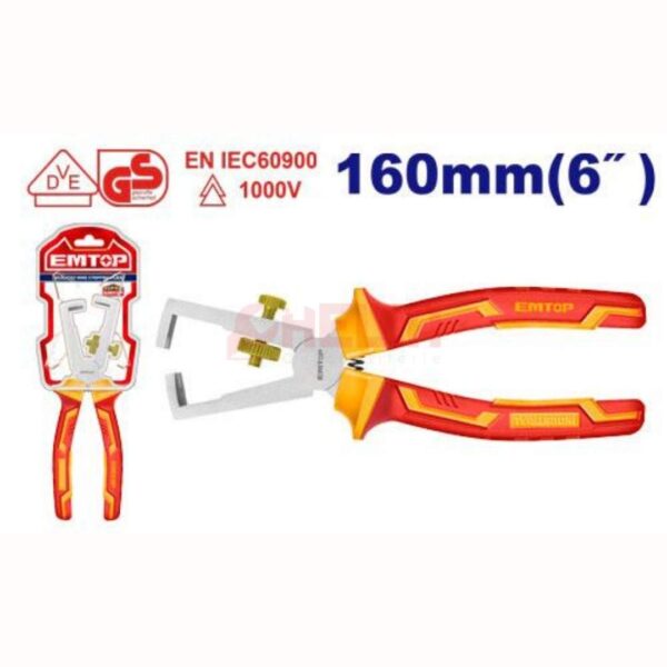 Pince à dénuder isolant 160mm EMTOP EPLRW0631