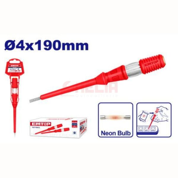 Tournevis testeur 190mm GM EMTOP ETPL19001