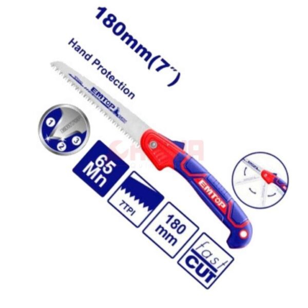 Scie à bois pliante EMTOP  EHASF1801