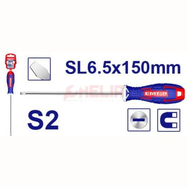 Tournevis plat 6.5X150mm EMTOP ESDRSL6602