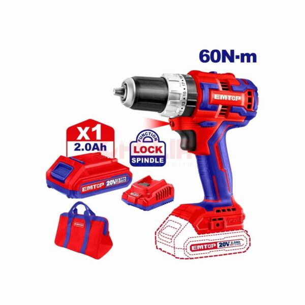 Visseuse 20V EMTOP ECIDL20812