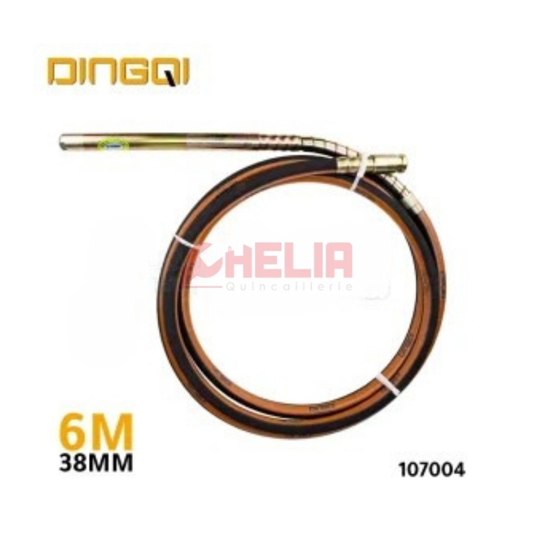 Flexible pour vibreur à béton 6m 38mm DINGQI 107004 Flexible pour vibreur à béton 6m 38mm DINGQI 107004