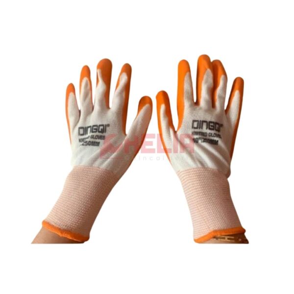 Gant plastique jaune nitrile DINGQI 91004